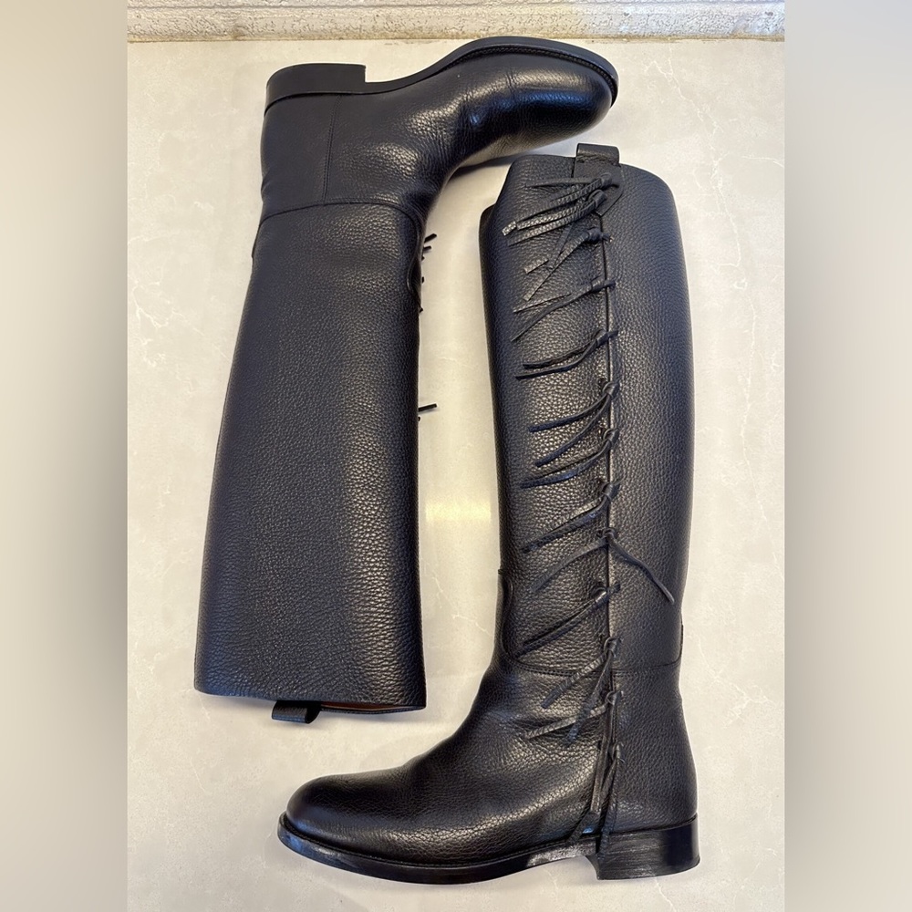 Valentino Leather Knee High Boots